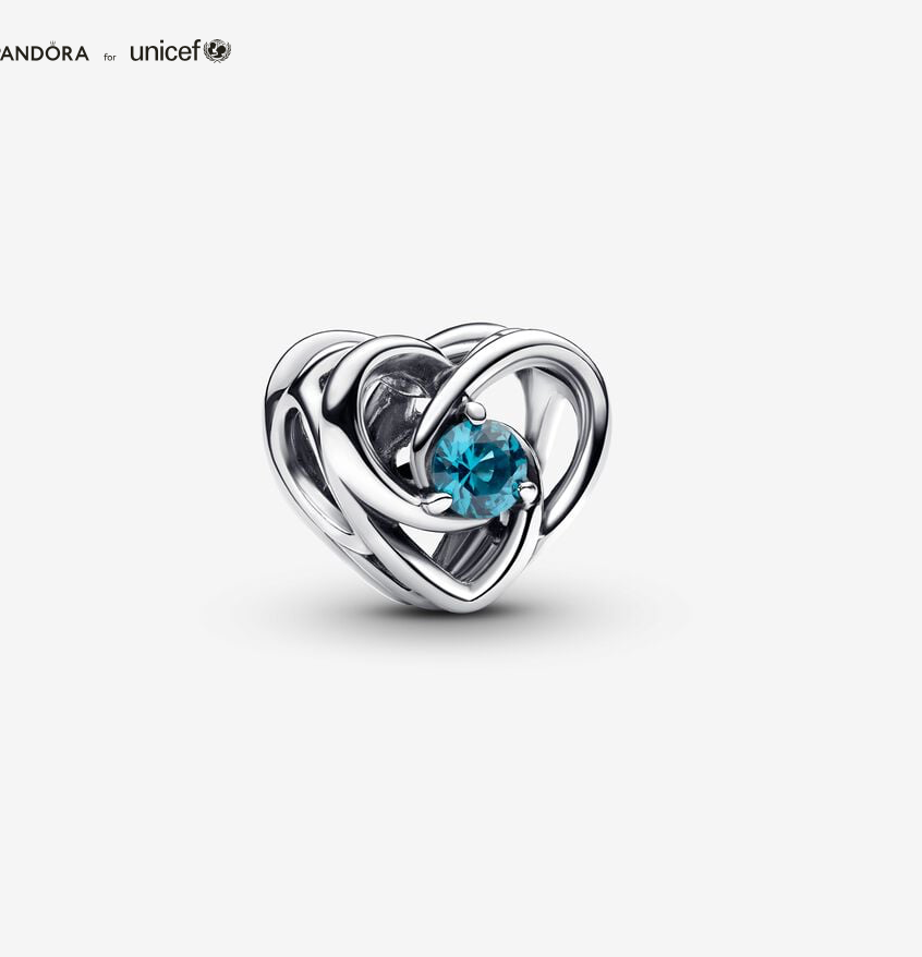 Heart Sterling Silver with London Blue Crystal | Pandora | Luby