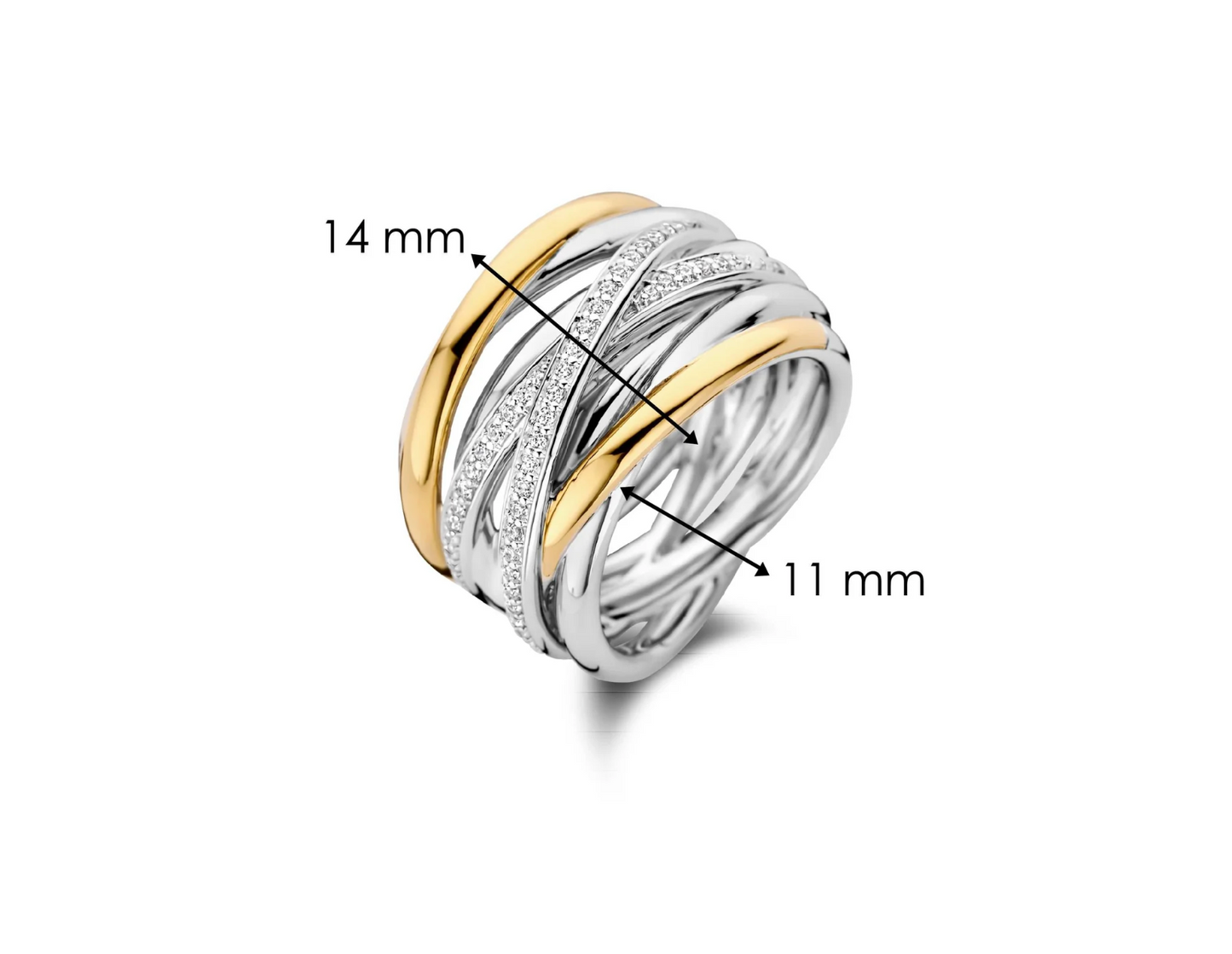 Ti Sento Bold gold-plated silver Ring | Ti Sento Milano | Luby