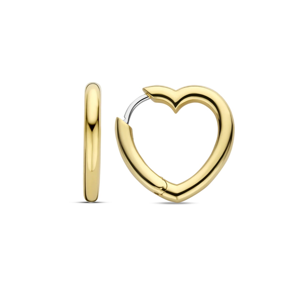 Ti Sento gold-plated heart-shaped hoops | Ti Sento Milano | Luby