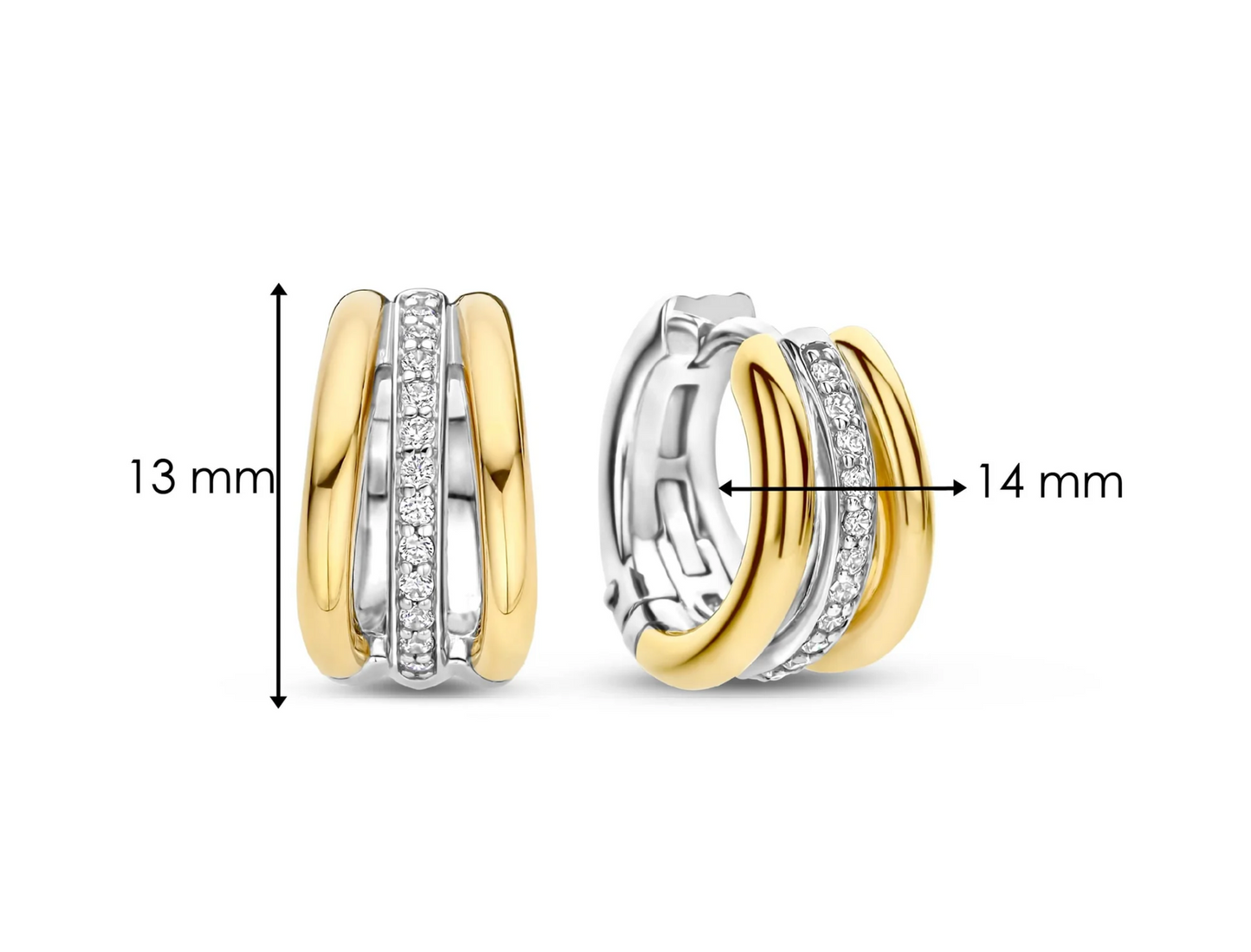 TI SENTO Gold-Plated Hoop Earrings 78010ZY | Ti Sento Milano | Luby