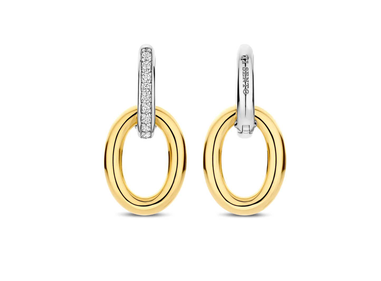 TI SENTO Gold-Plated Silver Drop Earrings 78015ZY | Ti Sento Milano | Luby