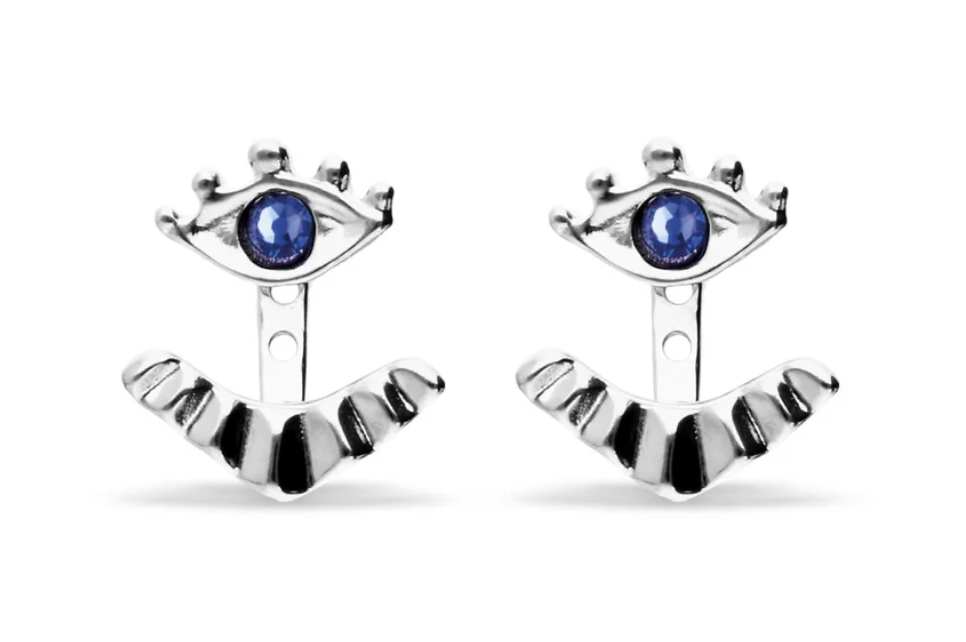 Pantallas Bañadas en Plata de Ley Pestañas Azul Desmontables | Uno de 50 | Luby