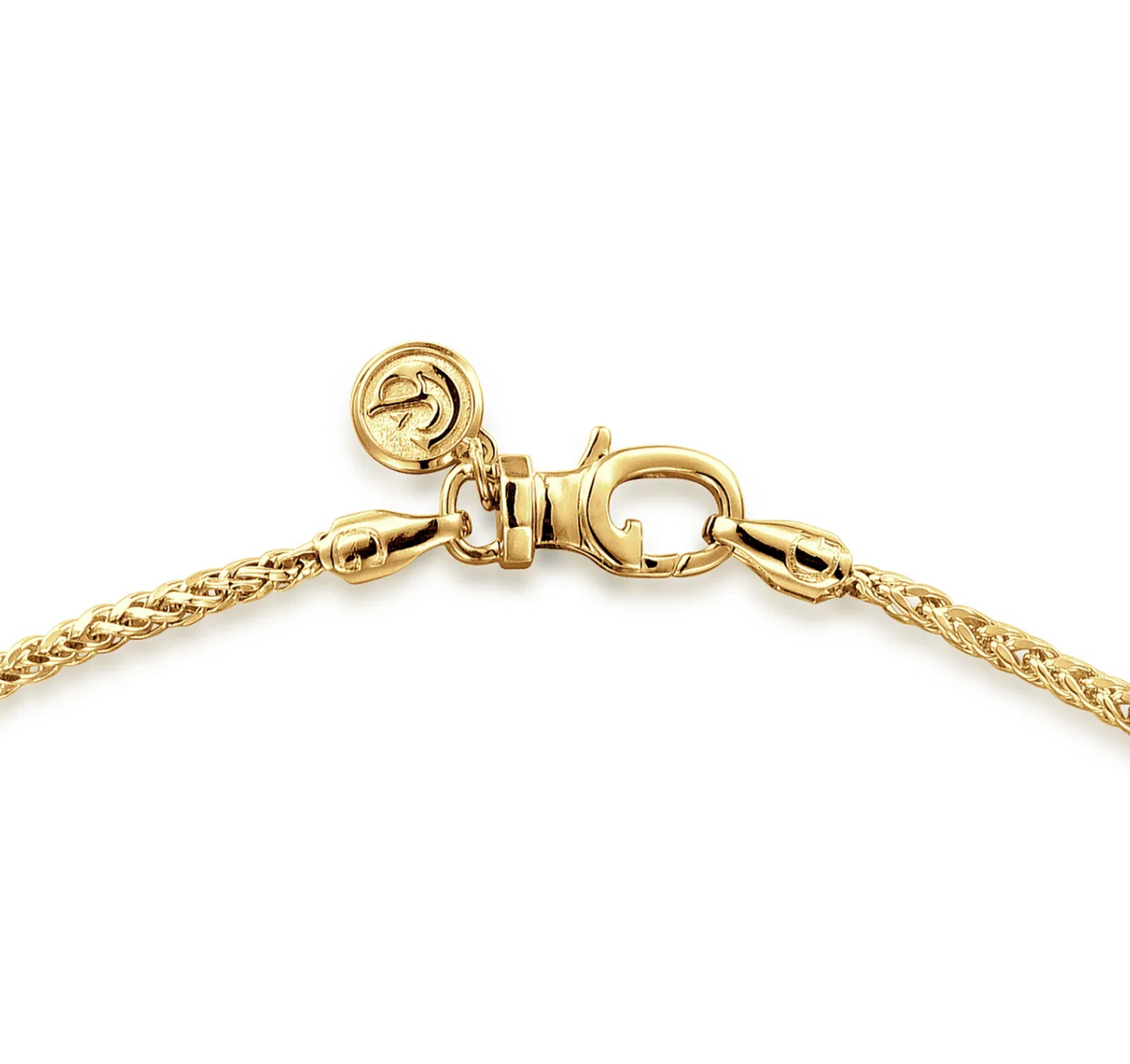 22 Inch 14K Yellow Gold Hollow Men's Wheat Chain Necklace | Gabriel & Co. Men's | Luby