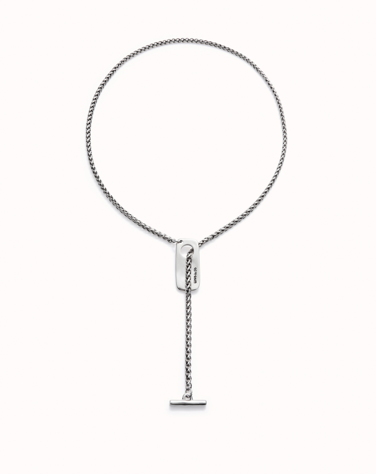 Adjustable sterling silver-plated chain with central figure | Uno de 50 | Luby