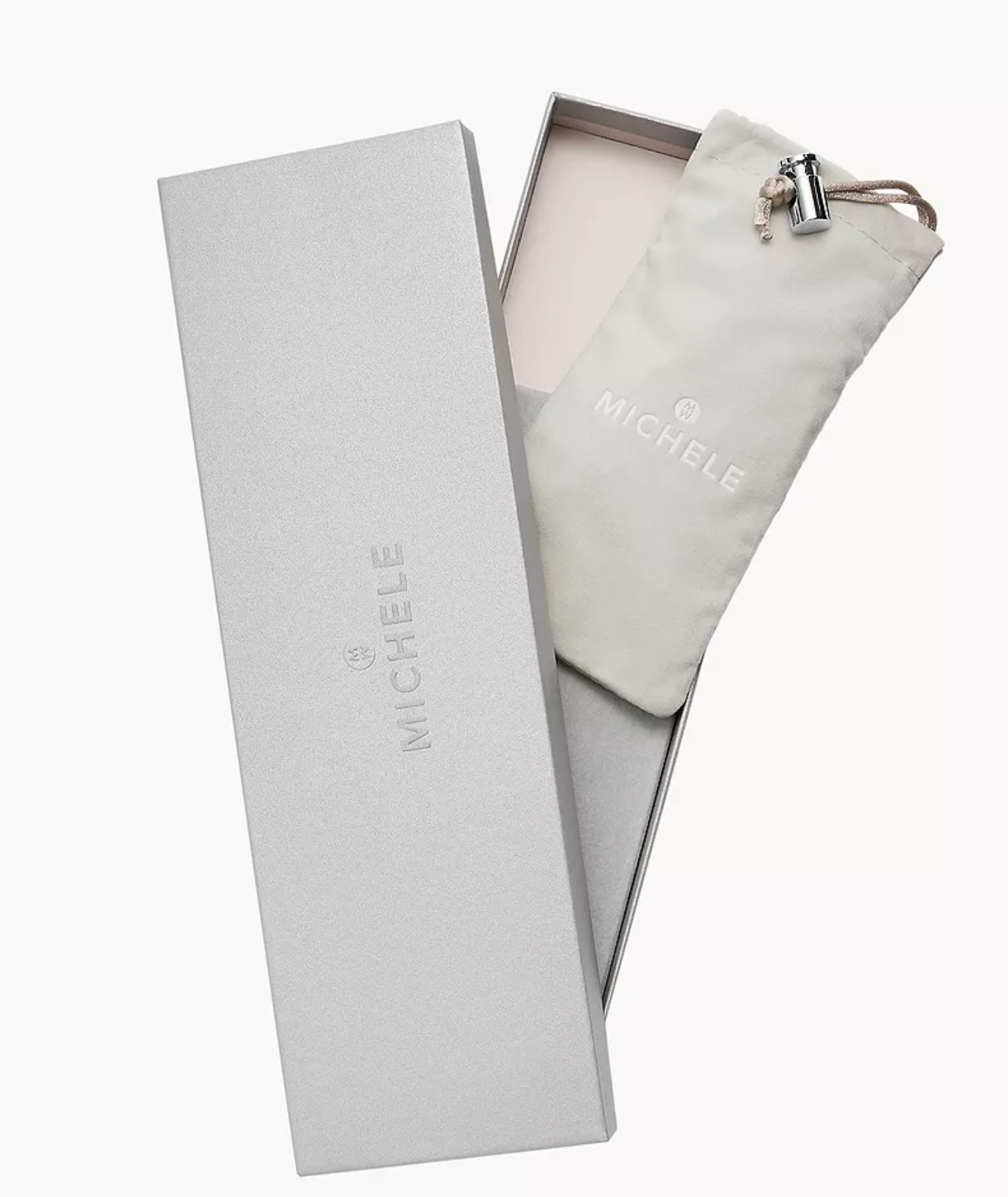 18mm Pink and White Leather Interchangeable Strap Set | Michele | Luby