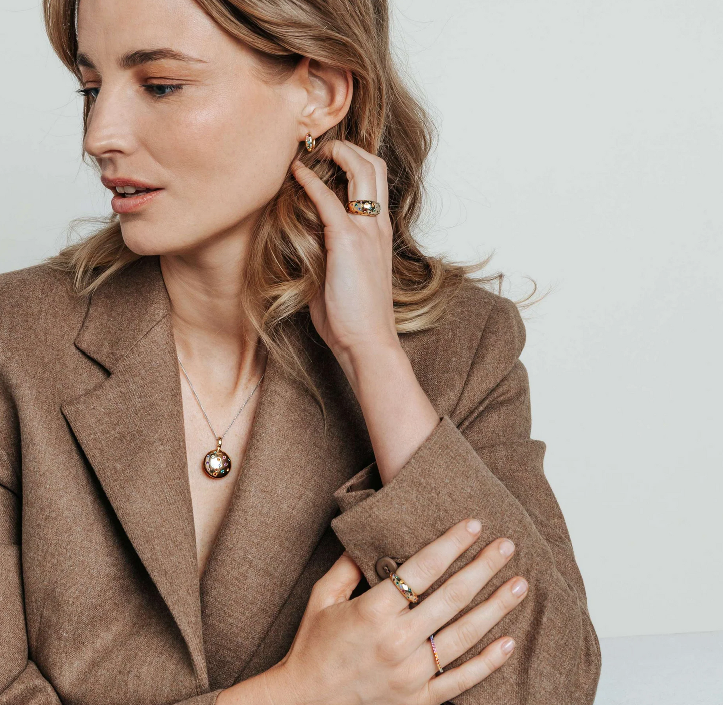 Ti Sento Gold-Plated Silver Stardust Hoop Earrings | Ti Sento Milano | Luby