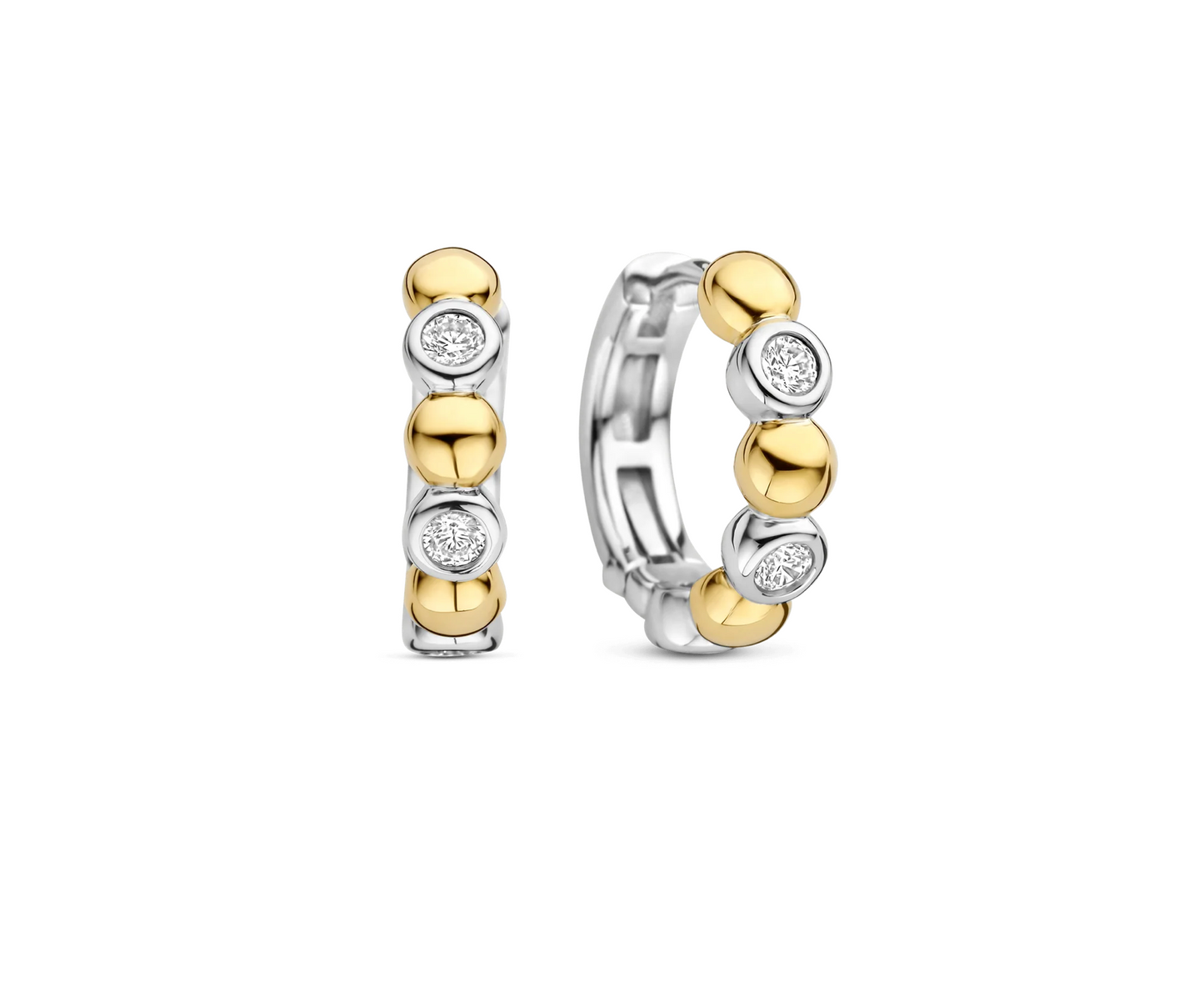 TI SENTO Gold-Plated Silver Hoop Earrings 78008ZY | Ti Sento Milano | Luby