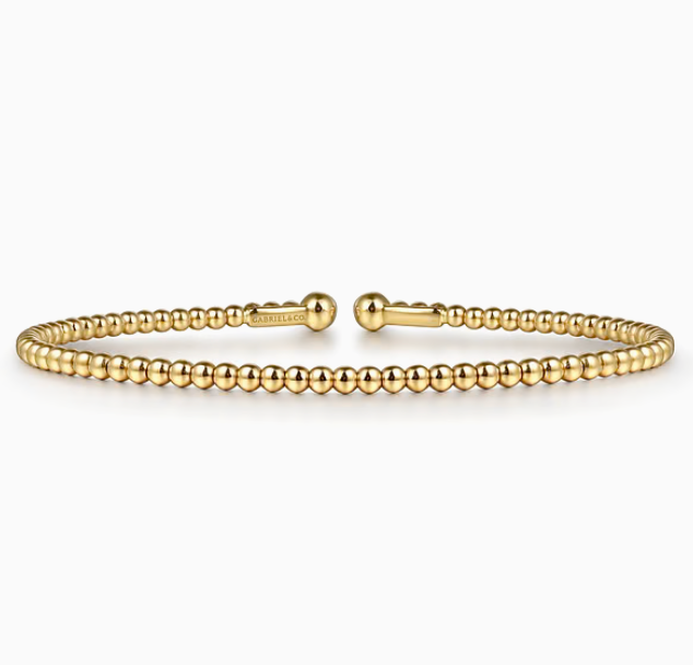 14K Yellow Gold Bujukan Split Bangle | Gabriel & Co. | Luby