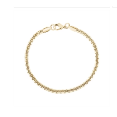 FLAT BOX LINK BRACELET (3.5MM) | ARZ Steel | Luby