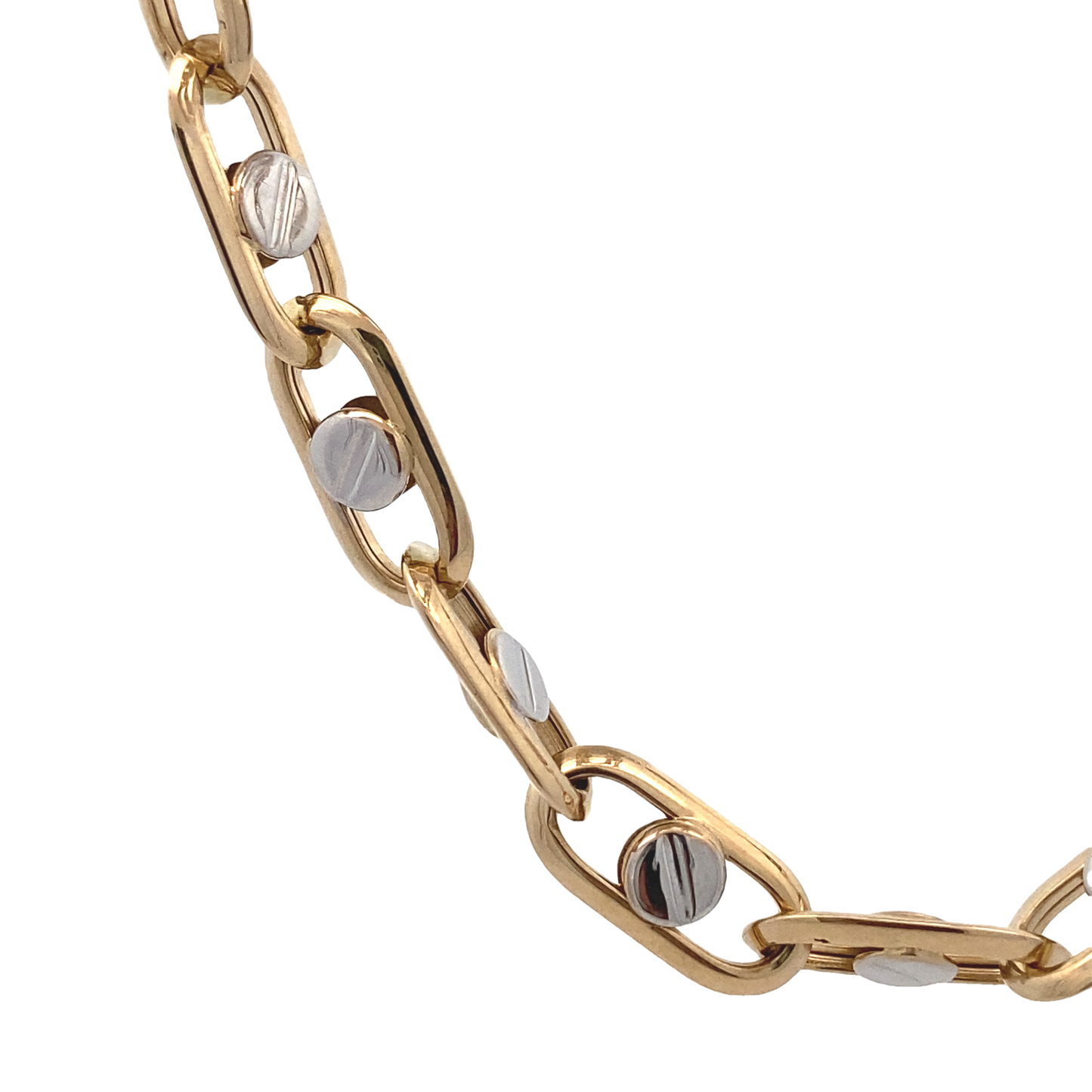 14K Gold Screw Accent Necklace | Luby Gold Collection | Luby