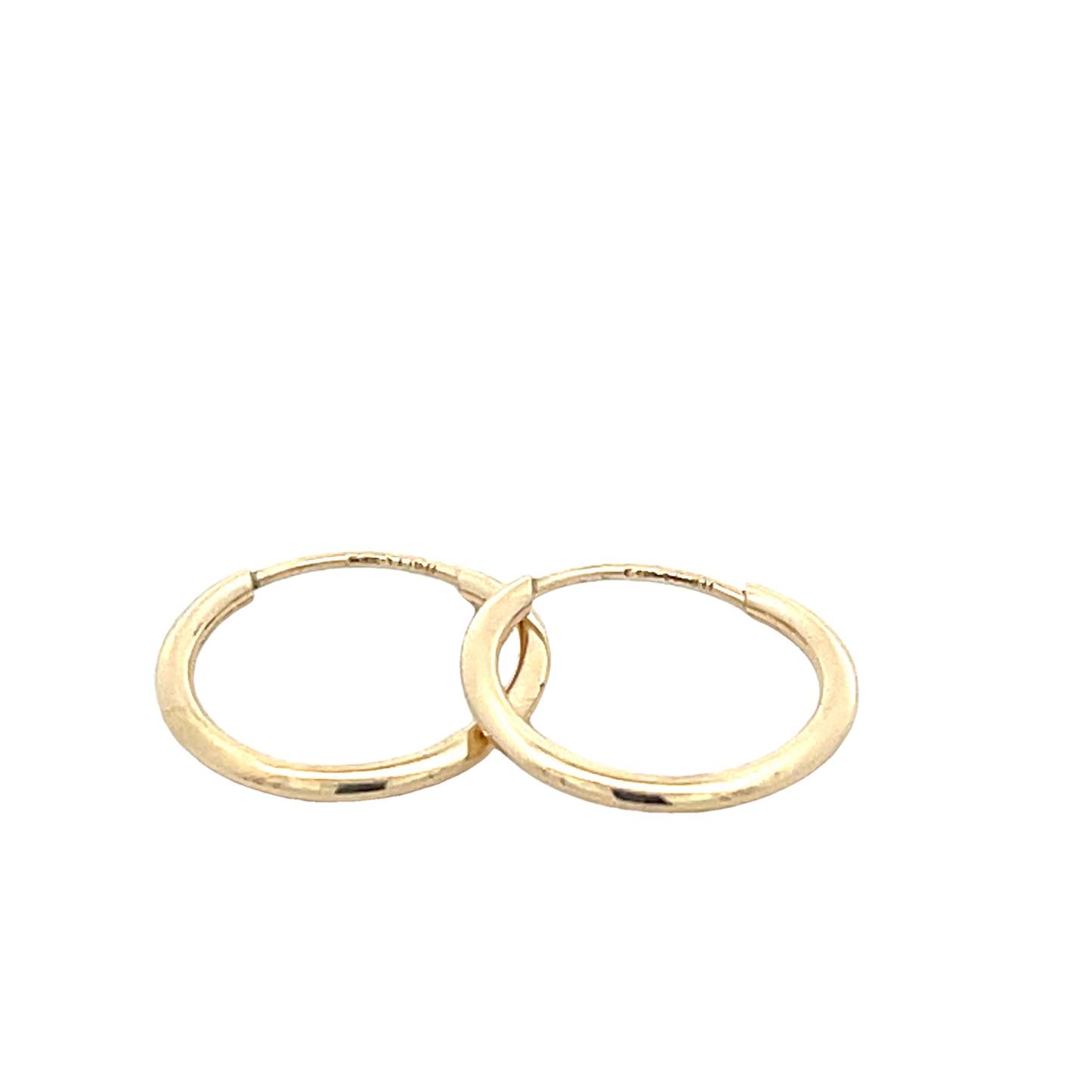14K Gold Medium Hoops | Luby Gold Collection | Luby