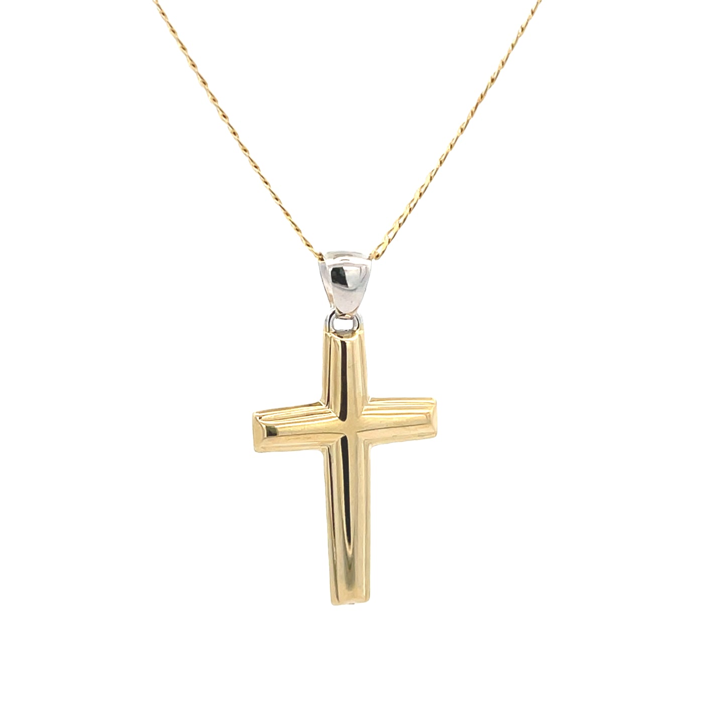14k Gold 2/T Cross Pendant | Luby Gold Collection | Luby