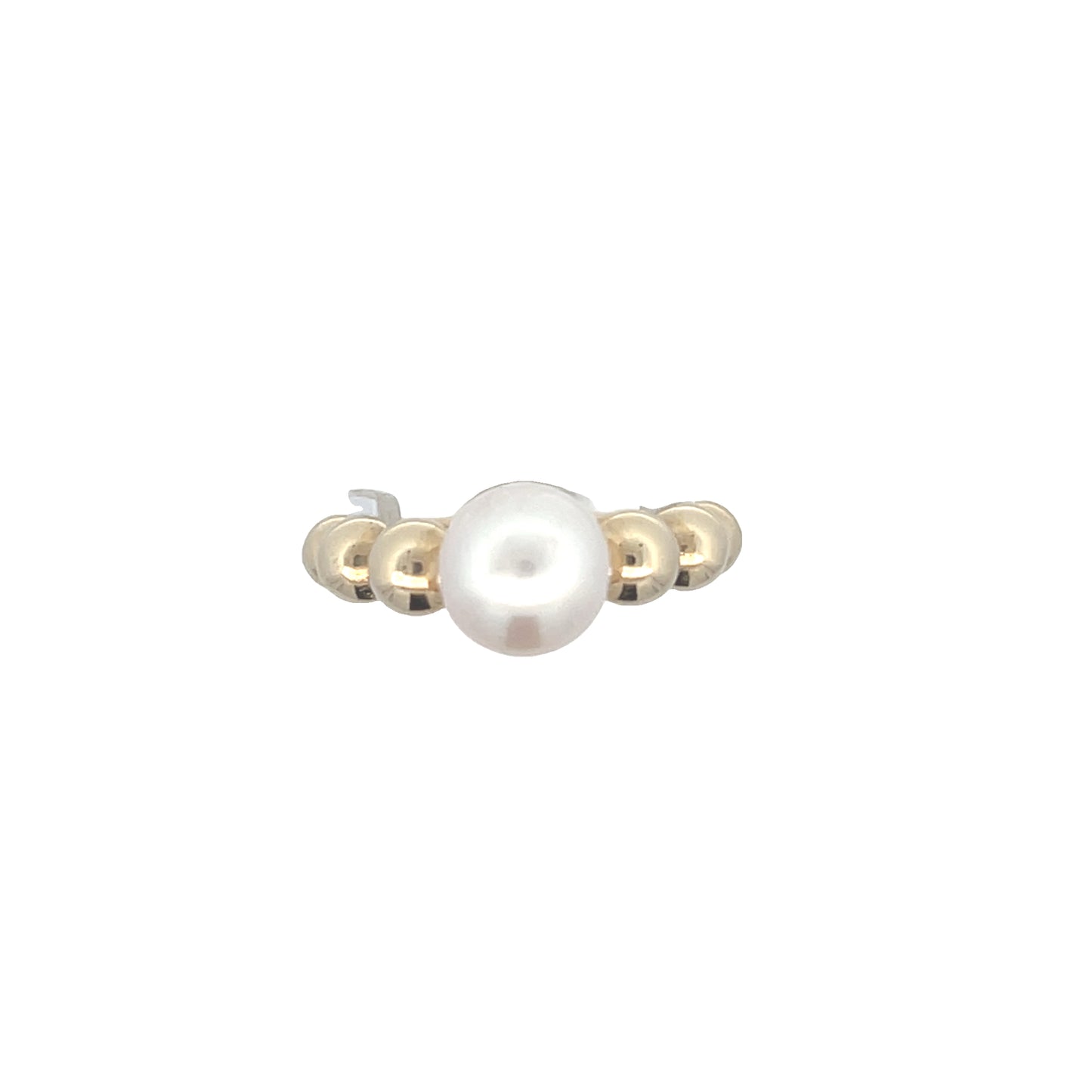 14K Gold Beaded Ring with Pearl | Luby Gold Collection | Luby