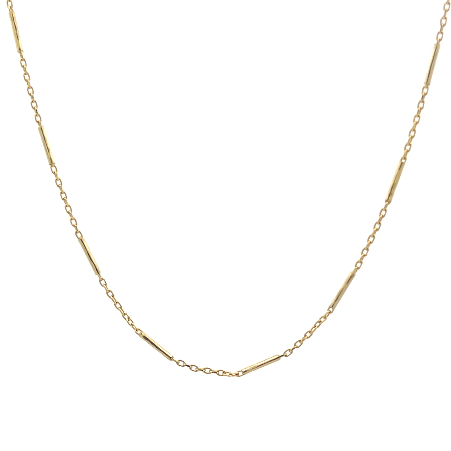14K Gold Barrel Link Necklace | Luby Gold Collection | Luby