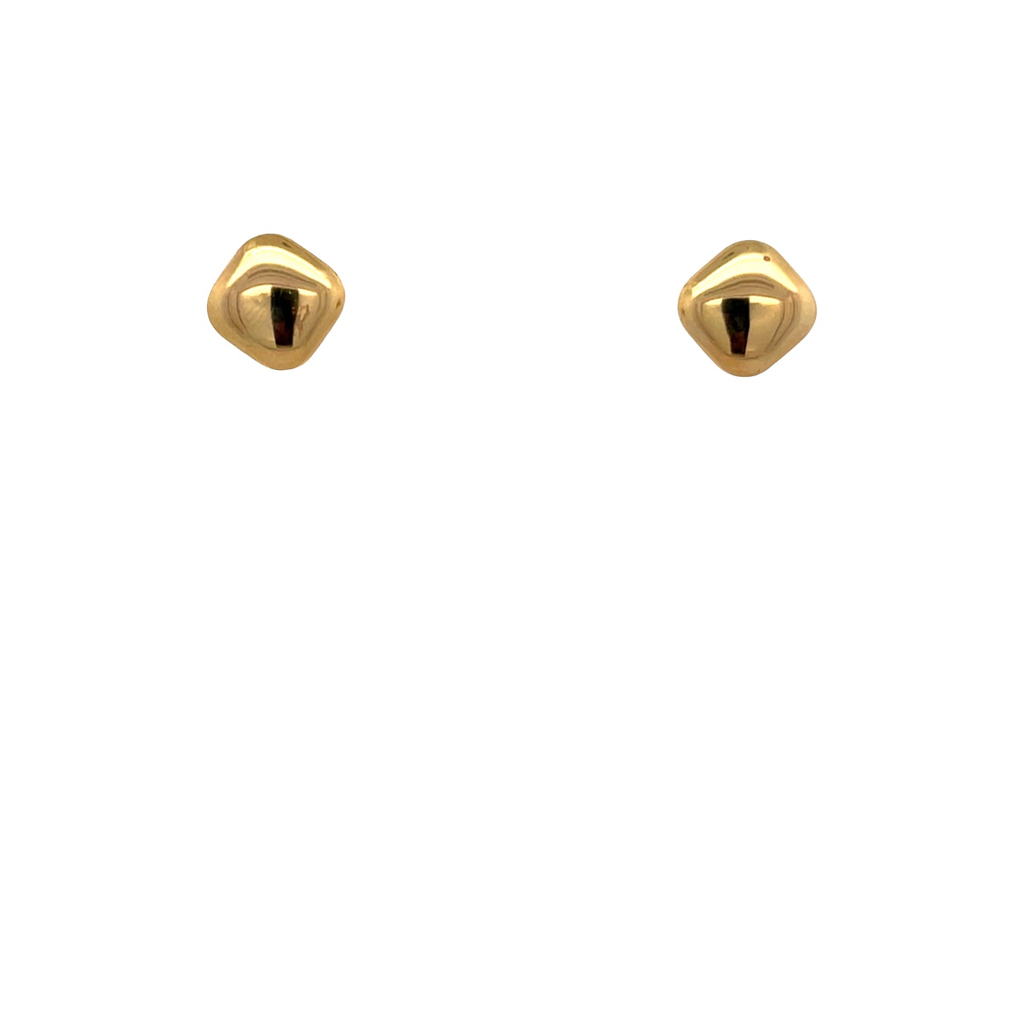 14k Gold Square Solitaire Stud Earring | Luby Gold Collection | Luby