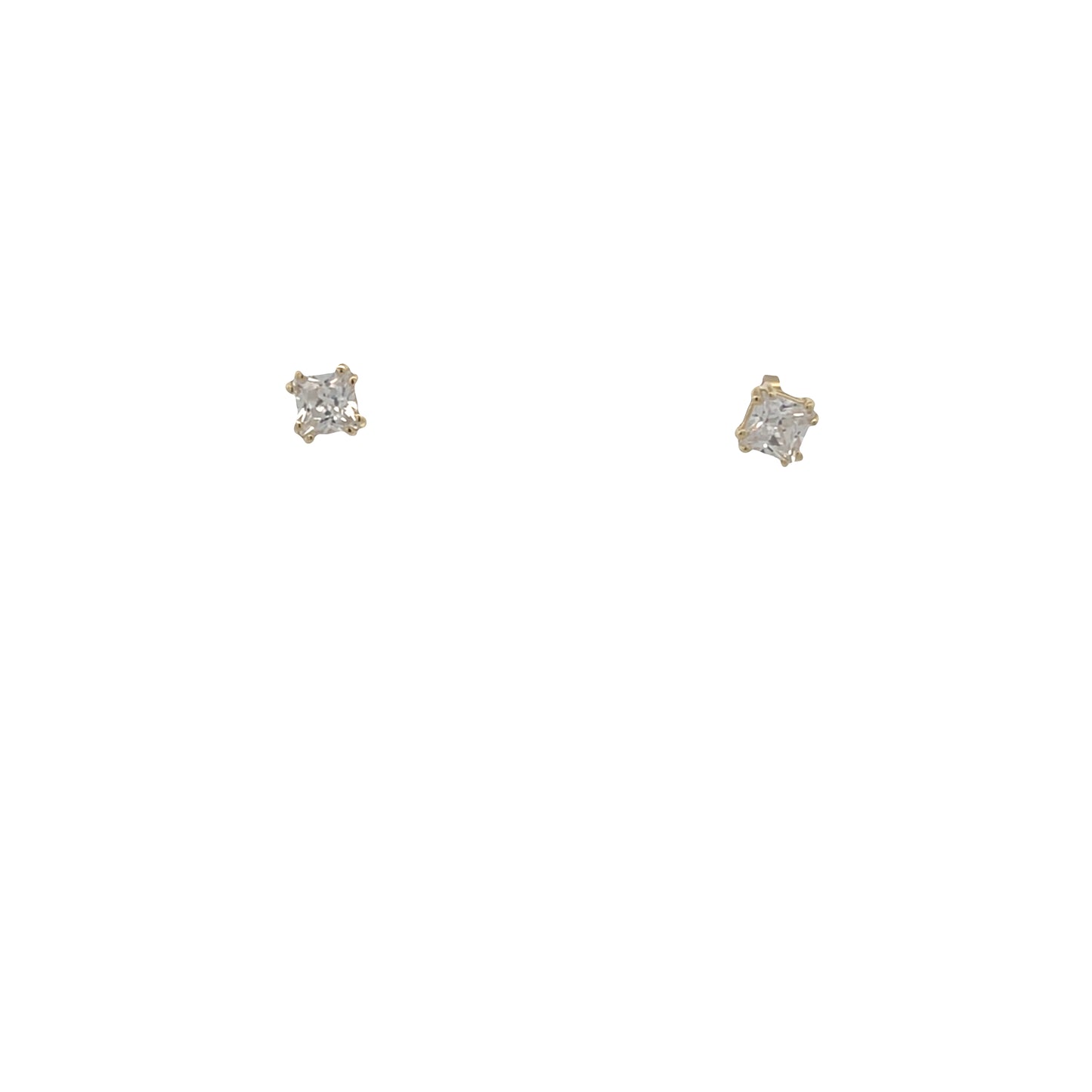 14k Gold Stud Earrings CZ | Luby Gold Collection | Luby