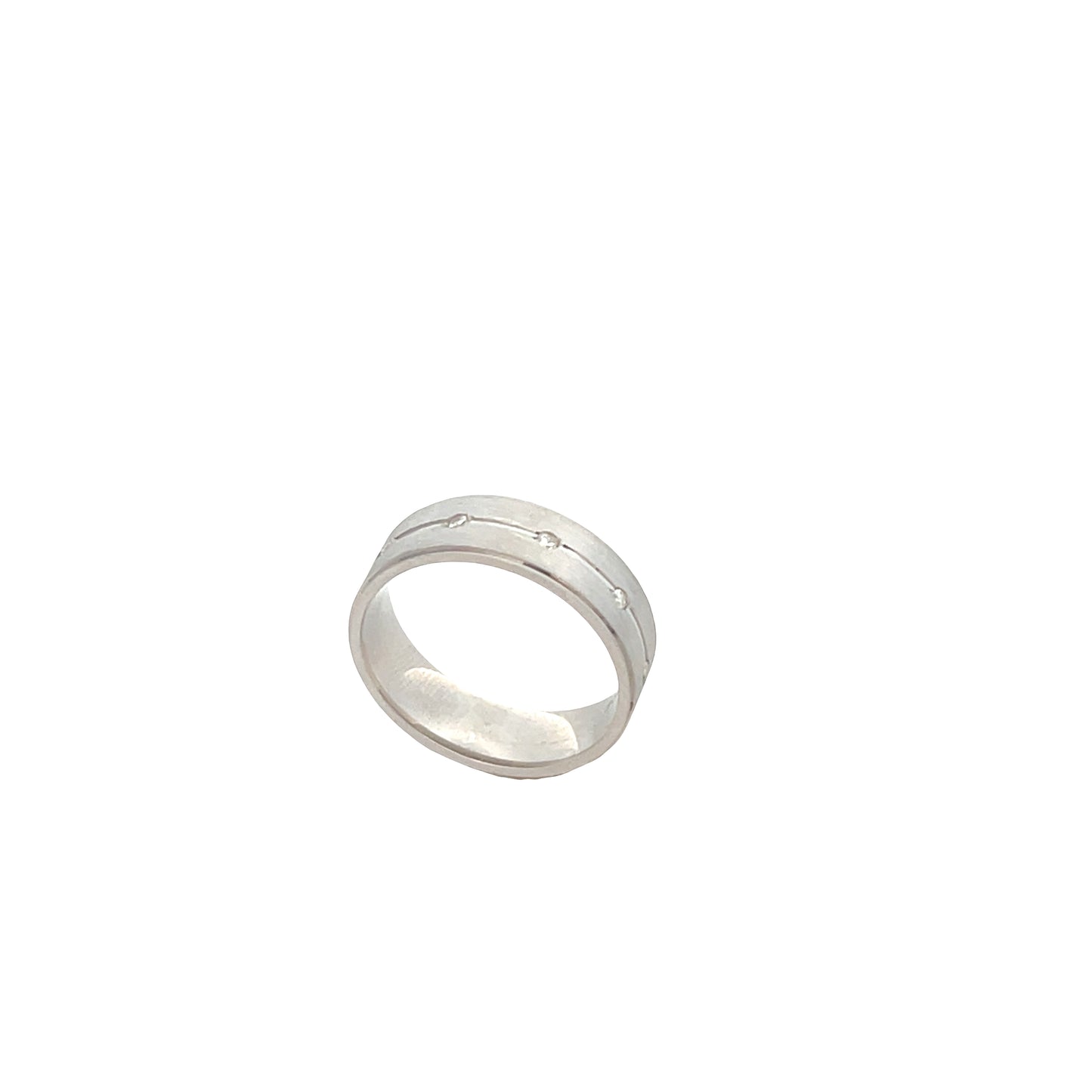 Suspiria Men Wedding Band 925 with 5 CZ Shine and Matte | Suspiria | Luby