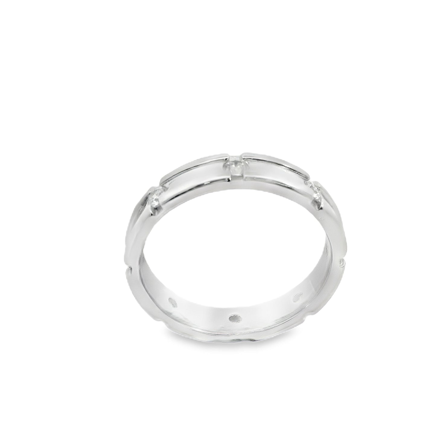 Suspiria Wedding Band 925 Mens Seven CZ Ring | Suspiria | Luby