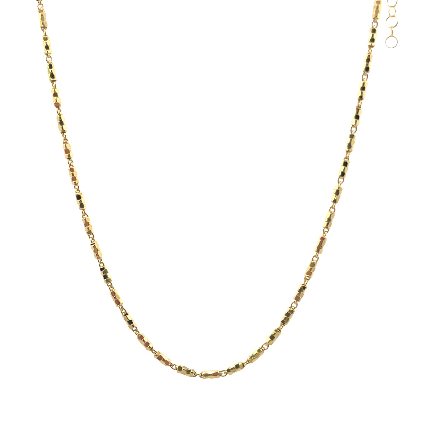 Diamond-Cut Box Chain Sterling Silver 9.95 Gold Plated