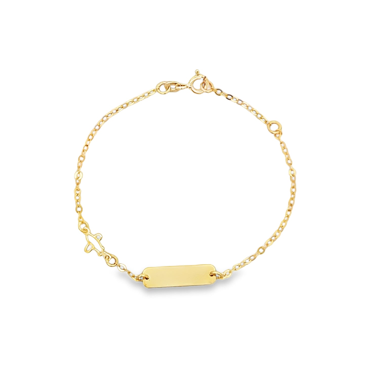14K Gold Baby Bracelet with AirPlane