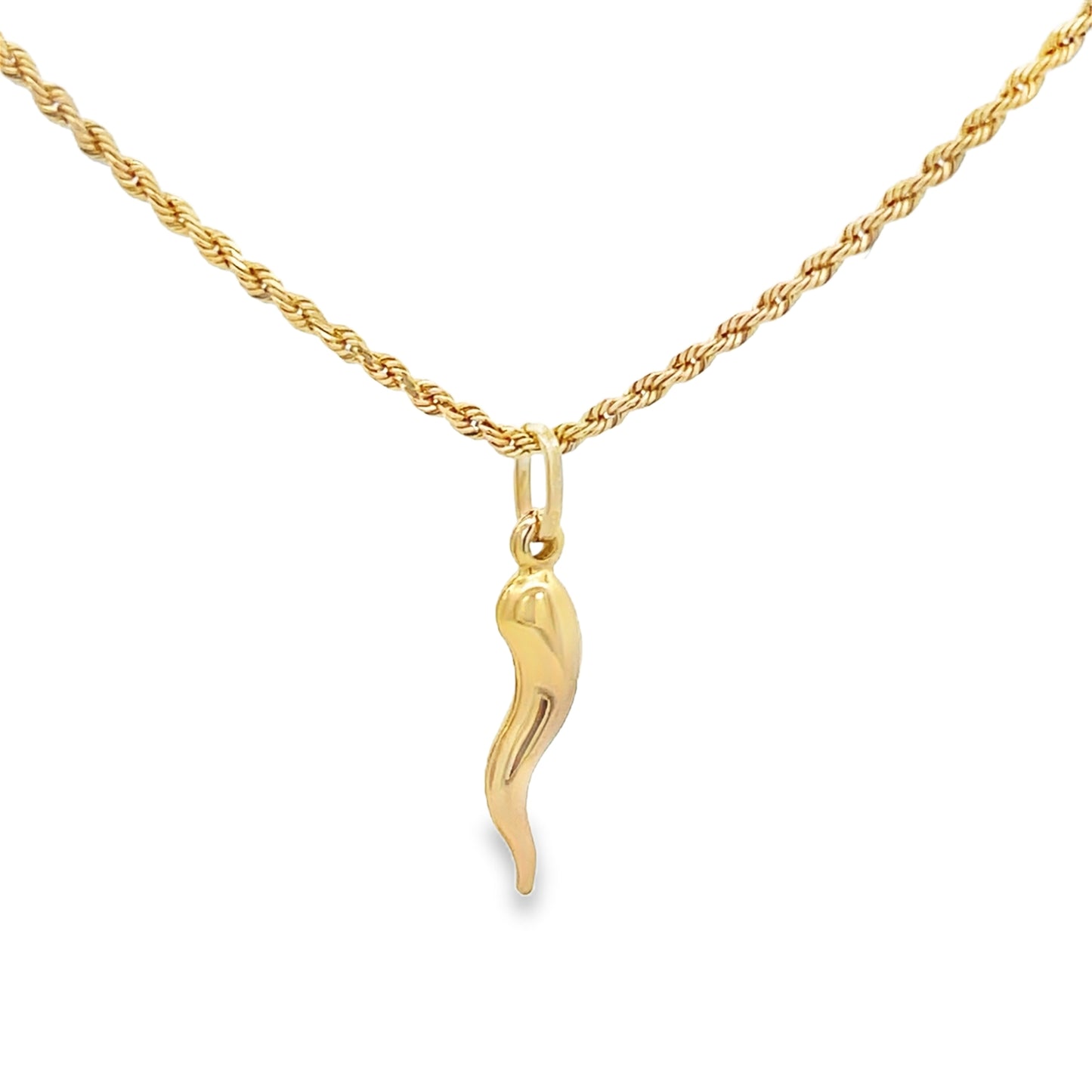 14K Gold Chilli Pendant