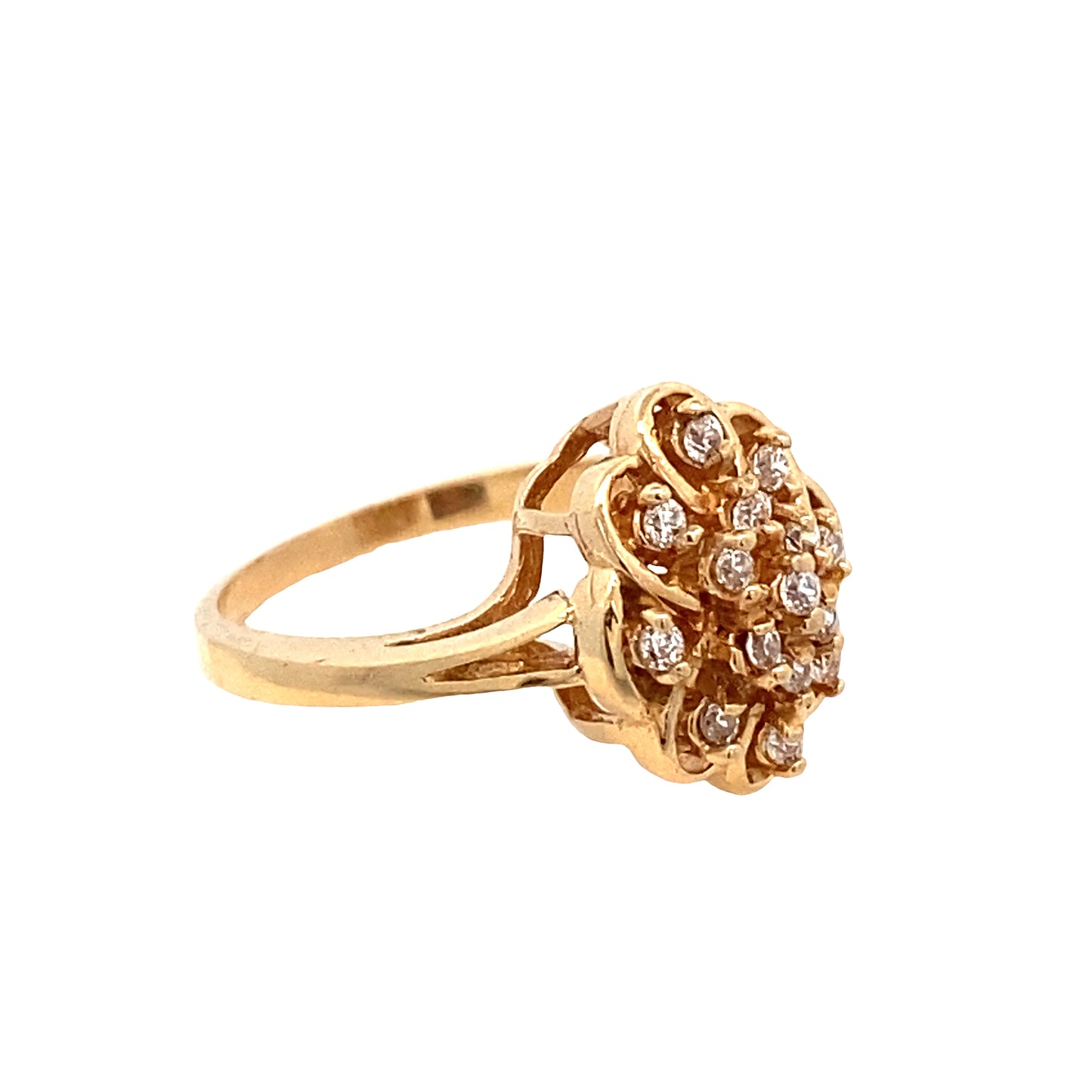 14K Gold Eternal Aura Fifteen Years Ring | Luby Gold Collection | Luby