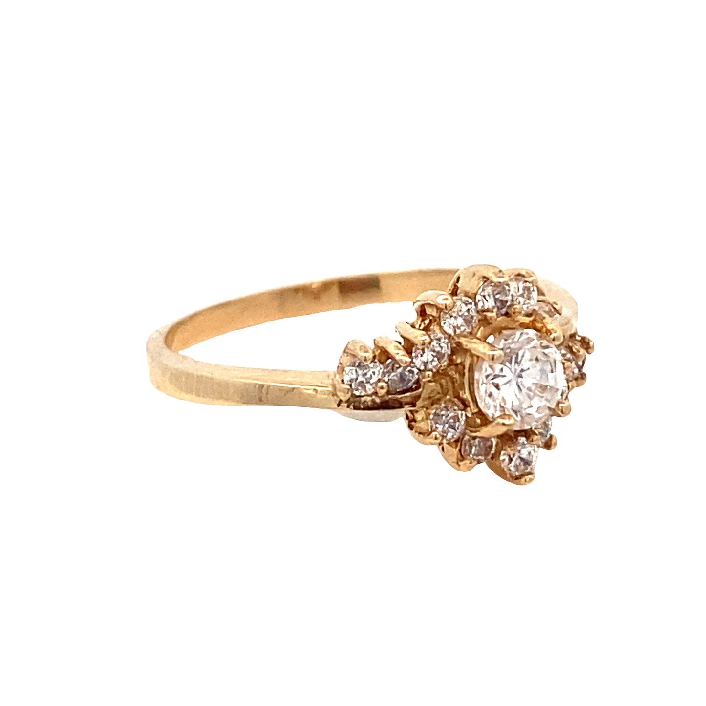 14K Gold Enchanting Elegance Fifteen Years Ring | Luby Gold Collection | Luby