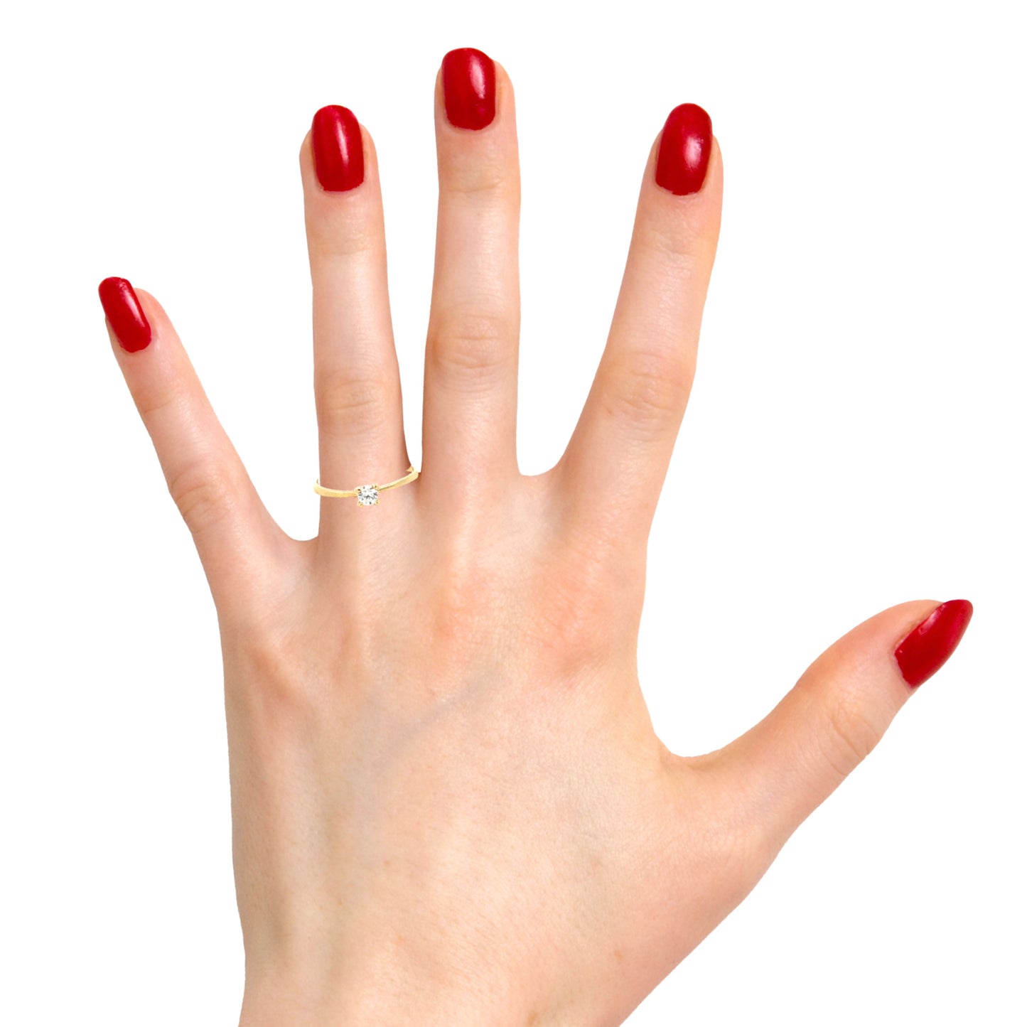 14K Gold Four-Prong Solitaire Ring | Luby Gold Collection | Luby