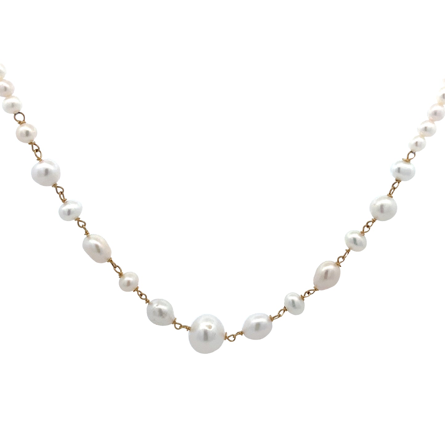 18K Gold Sveva Pearl Necklace | Rajola Italy | Luby