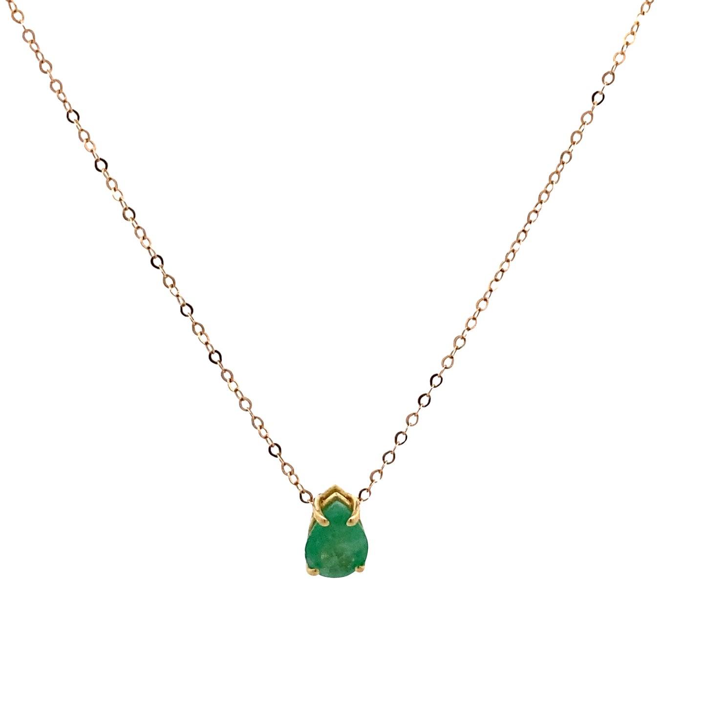 18K Gold Lucia Emerald Necklace | Rajola Italy | Luby