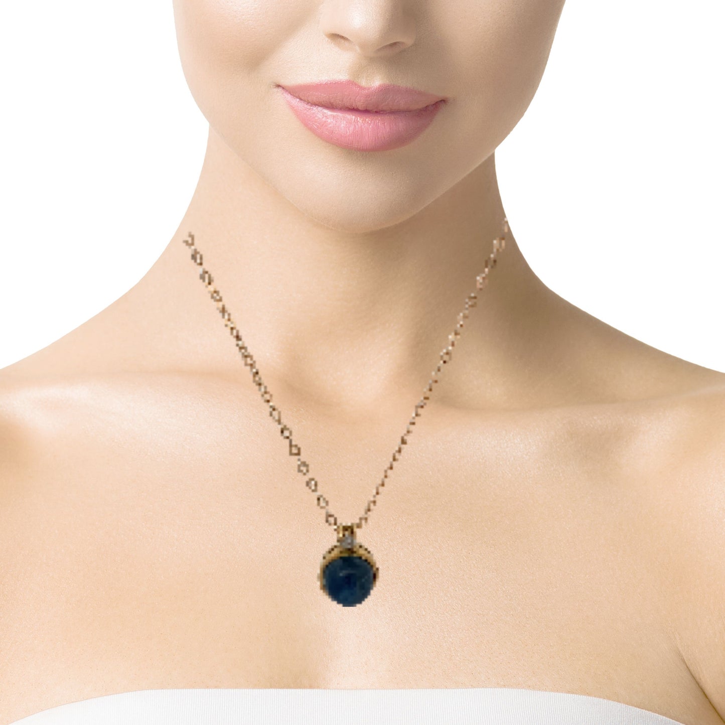 18K Gold Kate Zaffiro Necklace | Rajola Italy | Luby