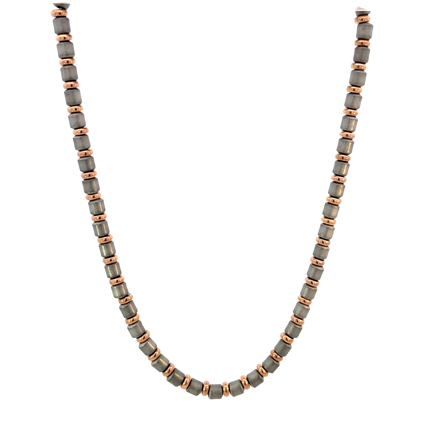 Hector by Marcello Pane Matte Silver and Rose Gold Necklace | Hector by Marcello Pane | Luby