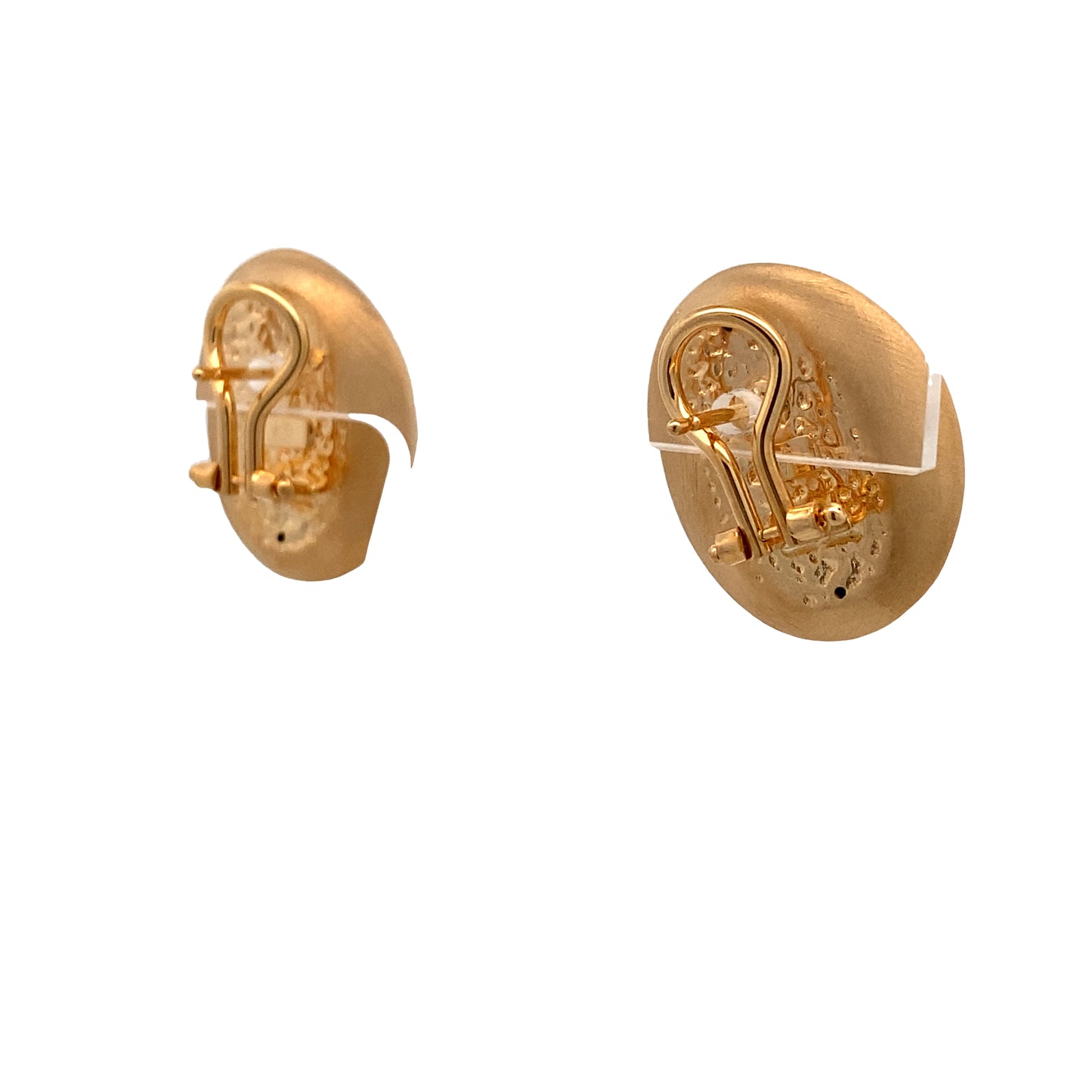 14K Gold Brushed Ball Earrings | Luby Gold Collection | Luby