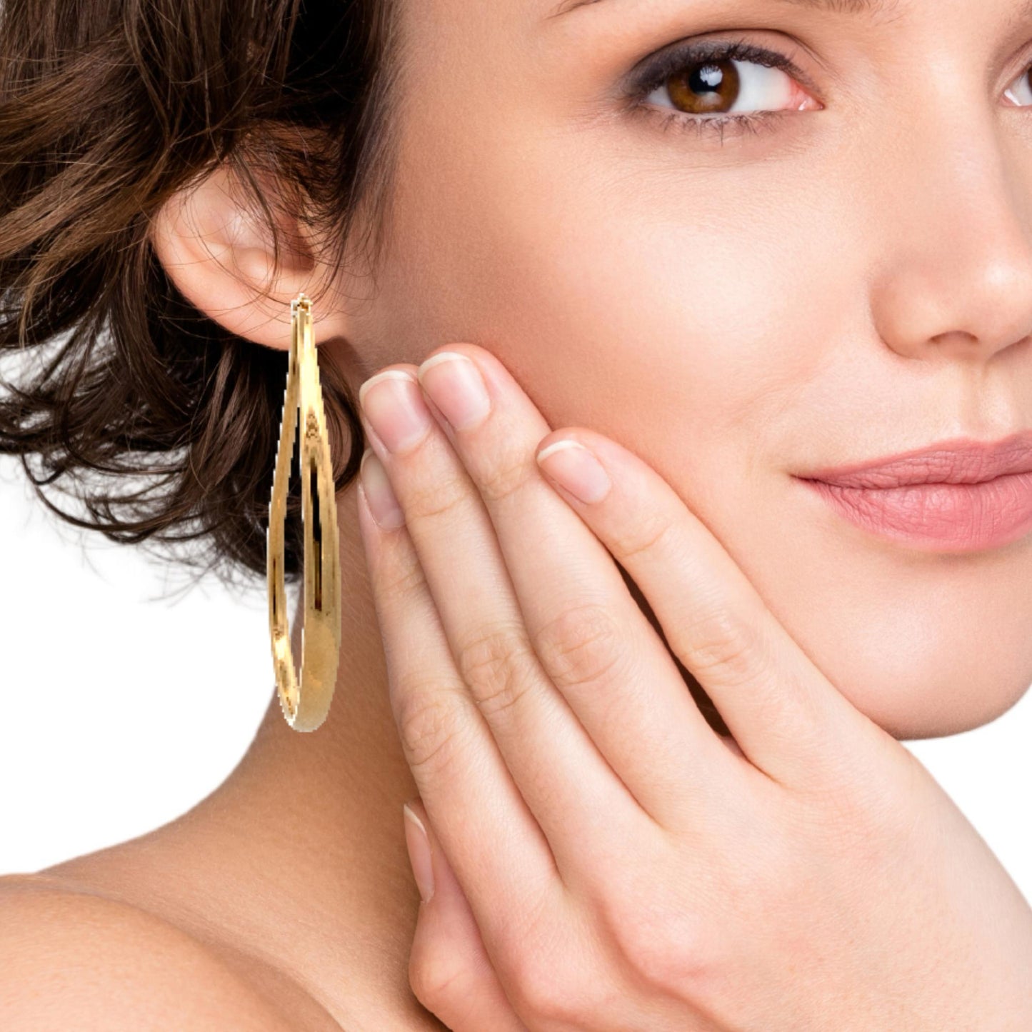 14K Gold Big O Hoops Earrings | Luby Gold Collection | Luby