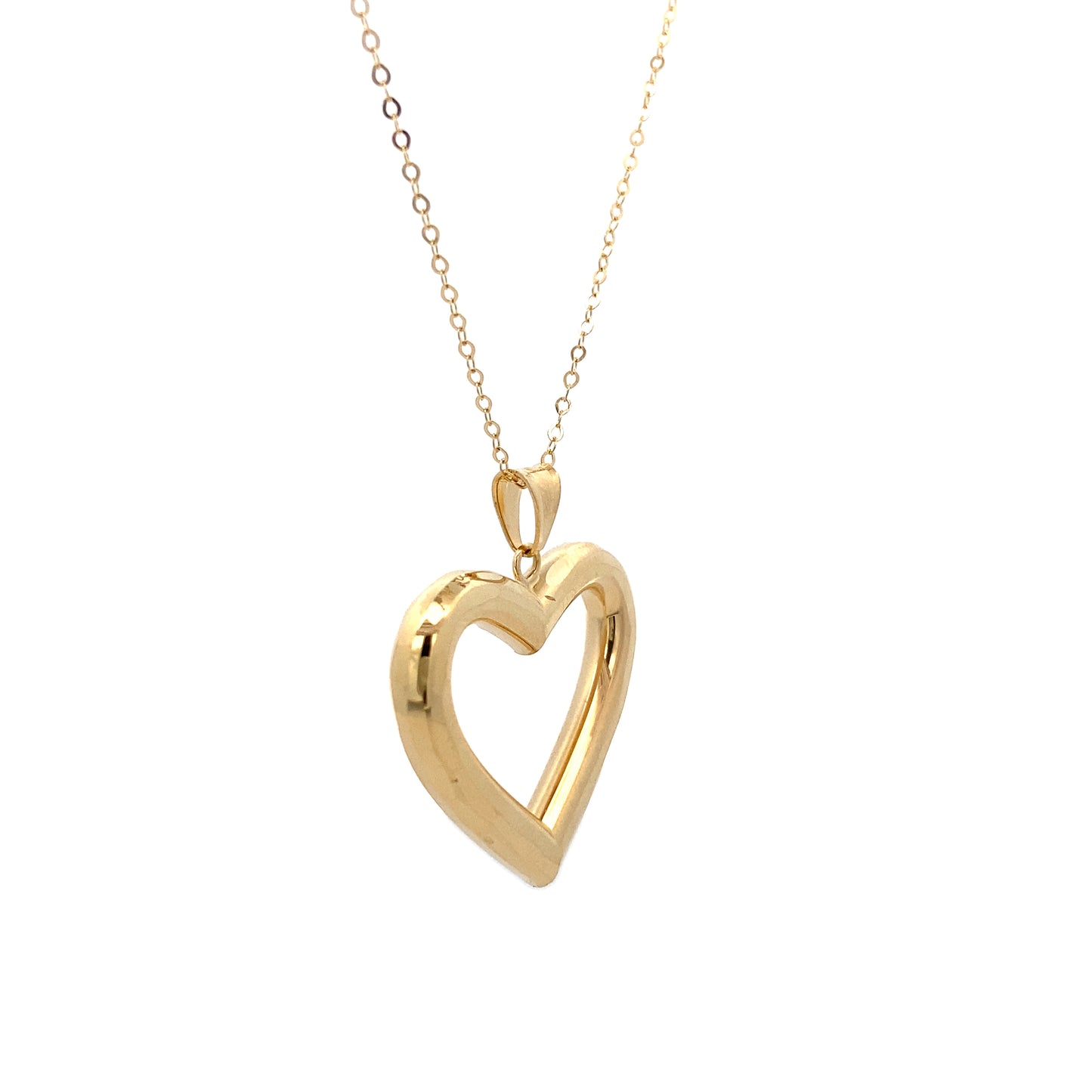 Diamond Cut Open Heart - 14k gold | Luby Gold Collection | Luby