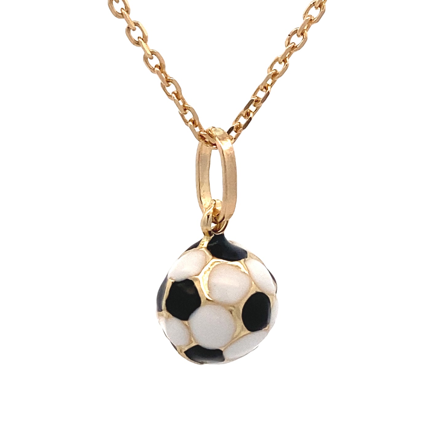 14k Gold Small Soccer Ball Pendant | Luby Gold Collection | Luby