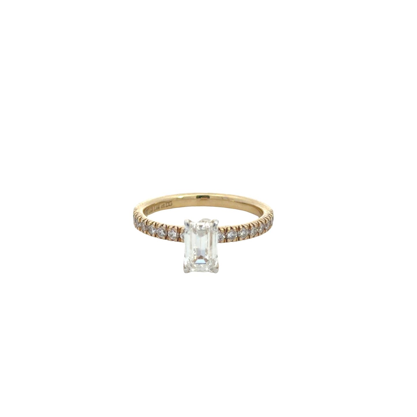14K Yellow Gold Lab Diamond Emerald Cut | Luby Diamond Collection | Luby