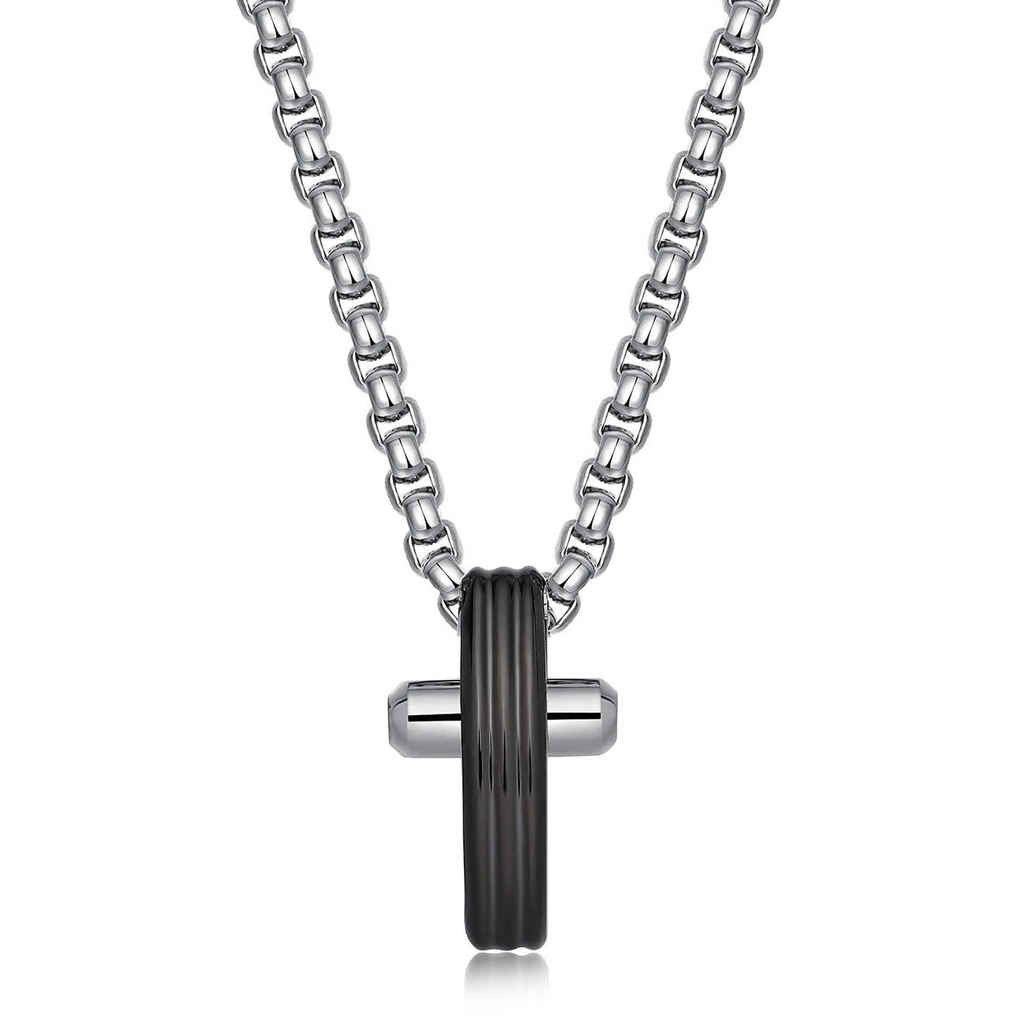 Men Necklace and Pendant Cross Gunmetal | Brosway Italia | Luby