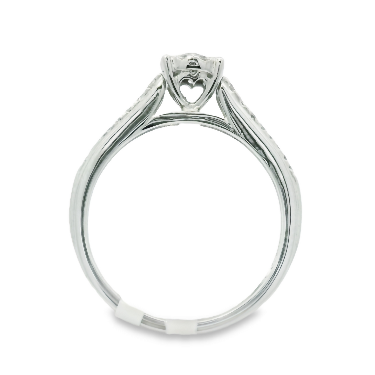 14K White Gold Diamond Bridal Ring 0.37CT | Luby Diamond Collection | Luby