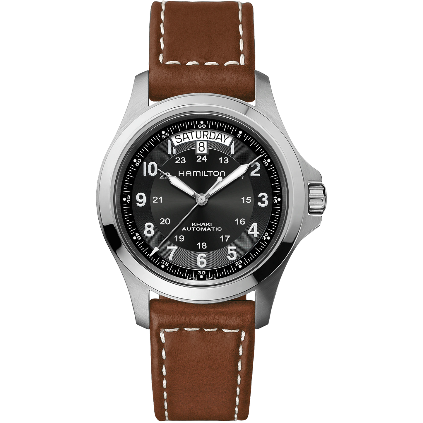 Khaki Field King Automatic (Silver/Brown) | Hamilton | Luby