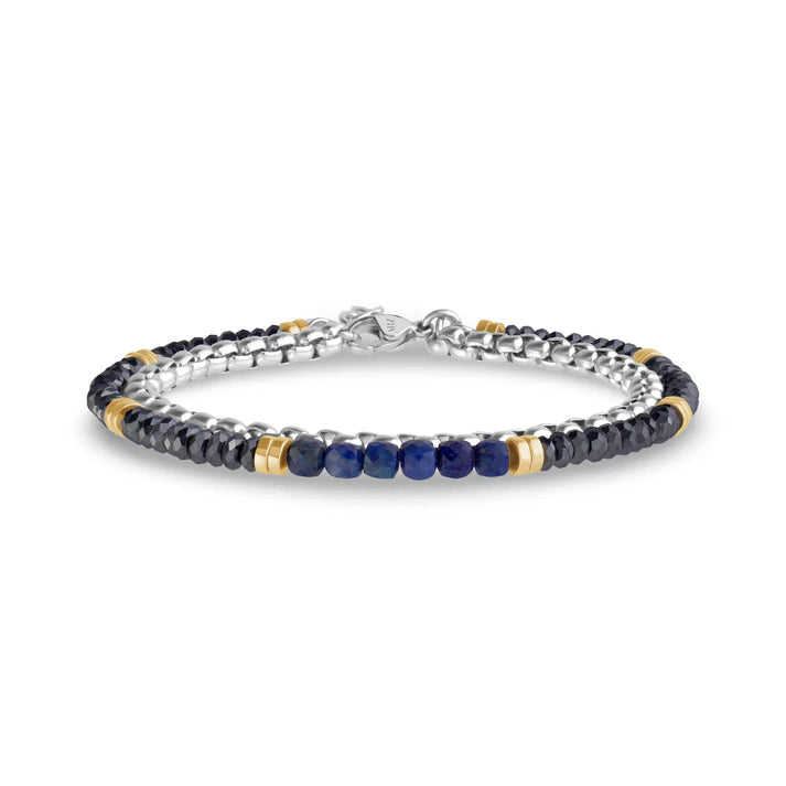 DOUBLE ROW LAPIS LAZULI BRACELET | ARZ Steel | Luby