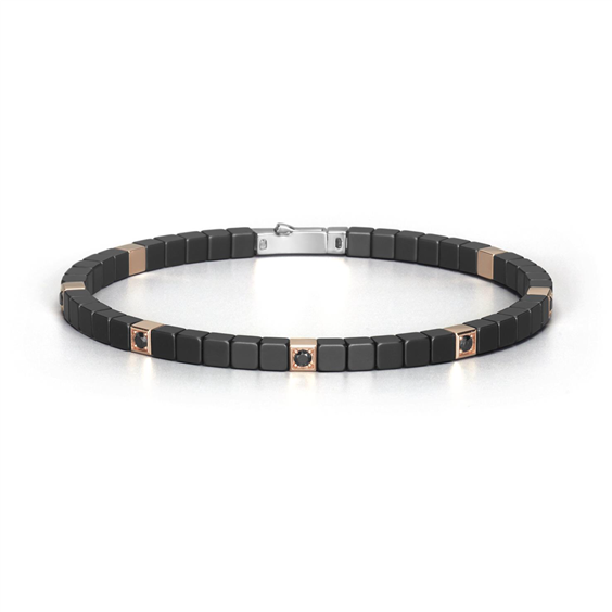 Baraka Men Bracelet Black Ceramic with Black Diamond | Baraka | Luby
