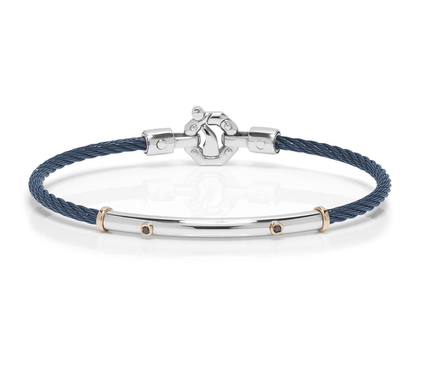 Baraka Bracelet Blue PVD with Black Diamonds | Baraka | Luby