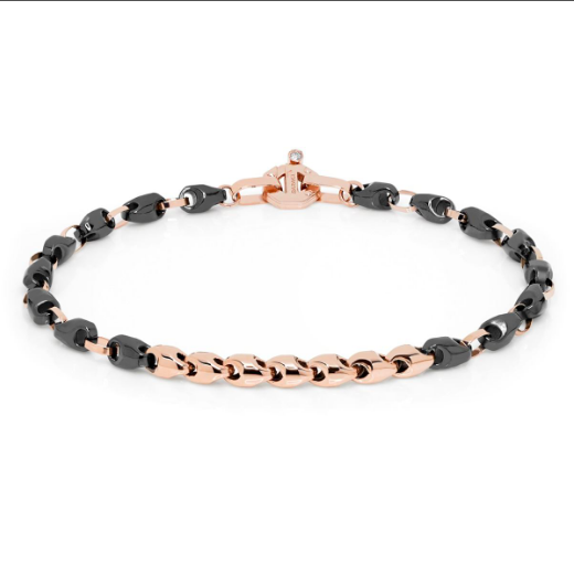 Baraka Men Bracelet 18K Rose Gold and Black Ceramic | Baraka | Luby