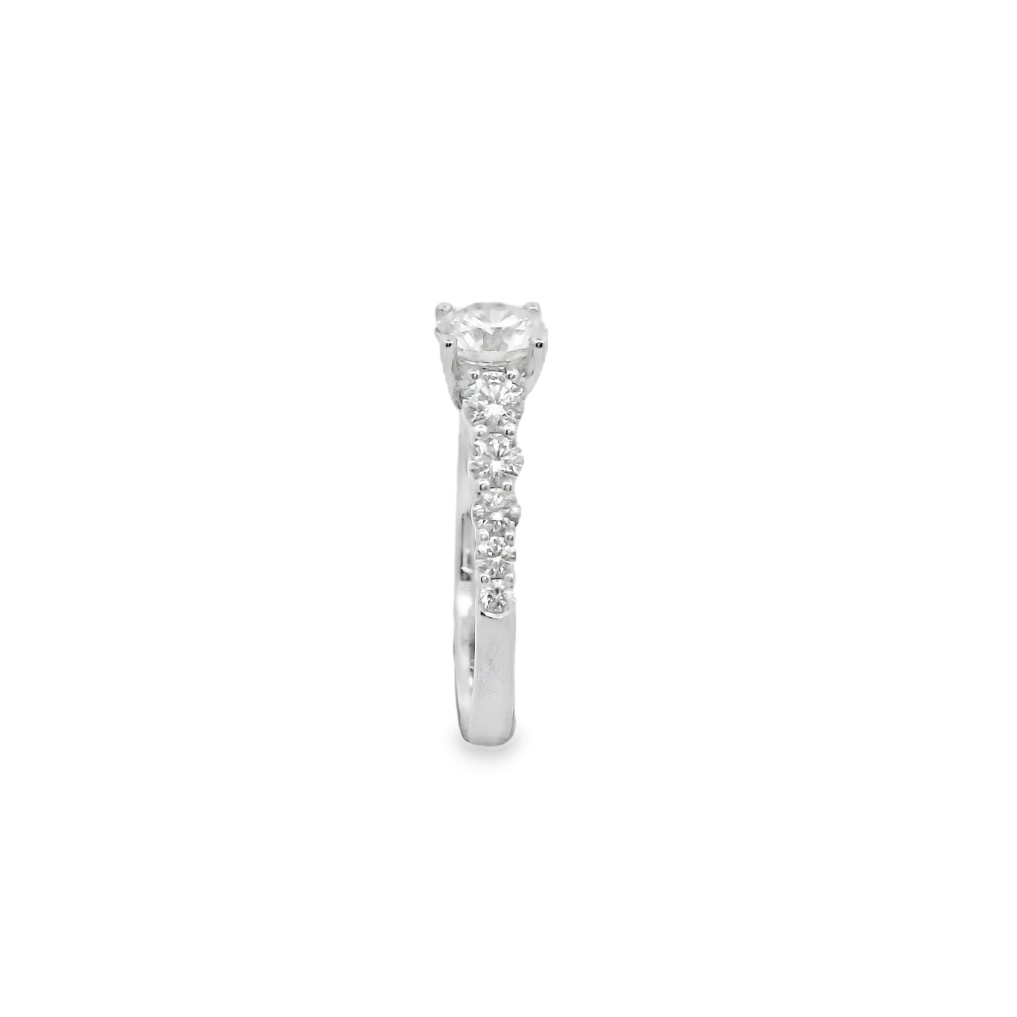 Zeghani 14K Diamond Straight Engagement Ring | Zeghani | Luby