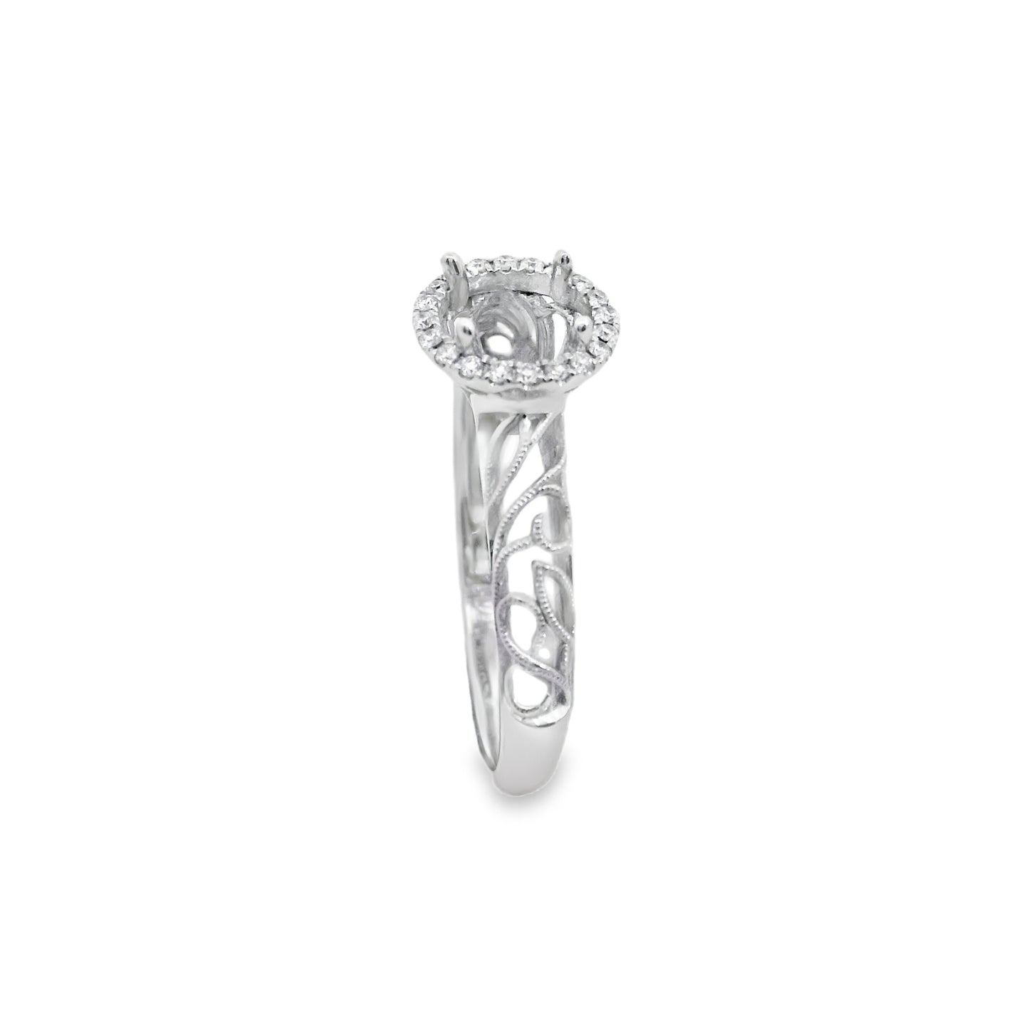 Zeghani 14k Diamond The Halo Crown Engagement Ring | Zeghani | Luby