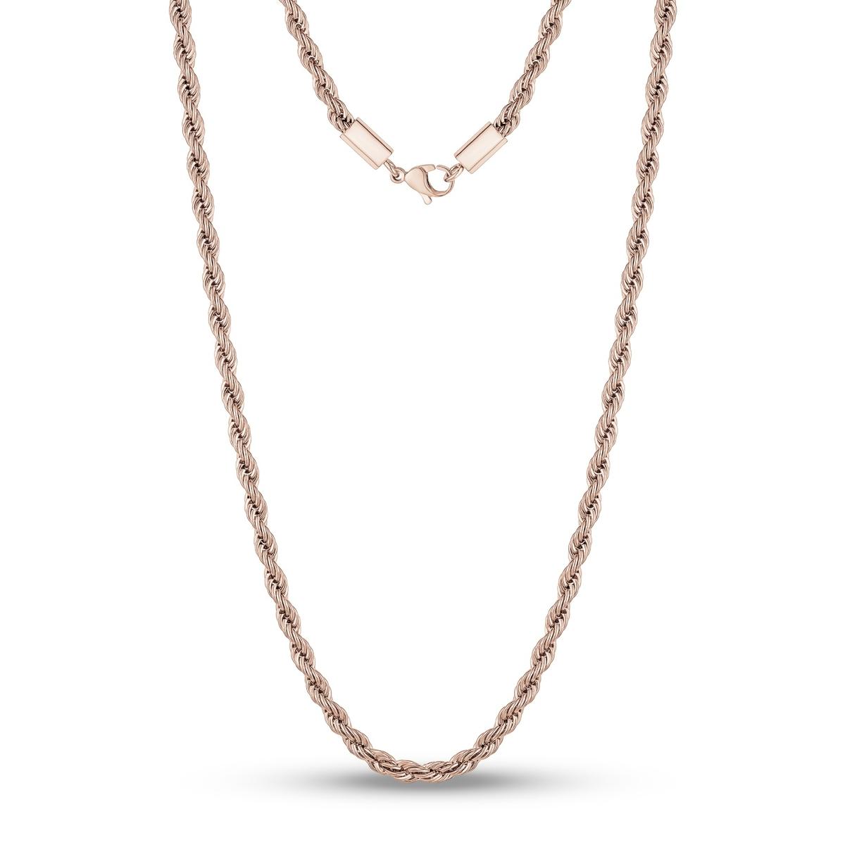 Rose Gold Steel Rope Chain | ARZ Steel | Luby