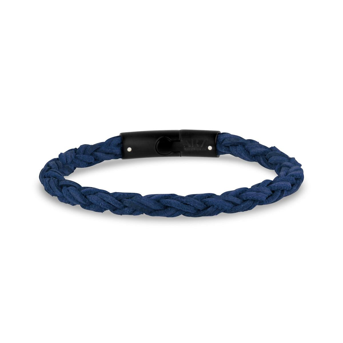 6mm Royal Blue Suede Leather Bracelet | ARZ Steel | Luby