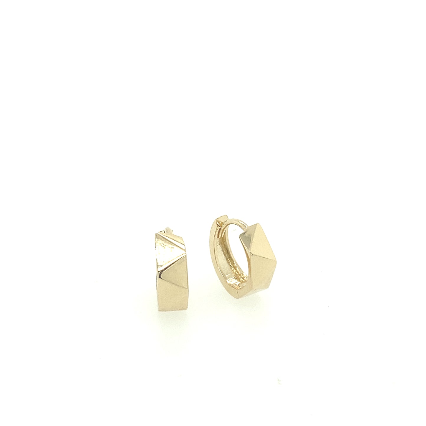 14K Small Hoops Faceted | Luby Gold Collection | Luby