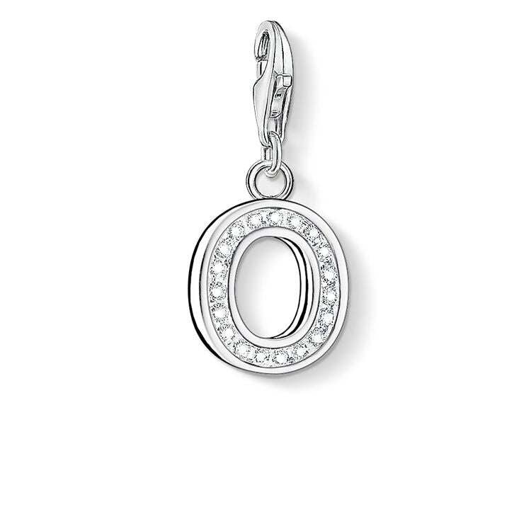 Letter O with CZ Crystals Charm (Silver) | Thomas Sabo | Luby
